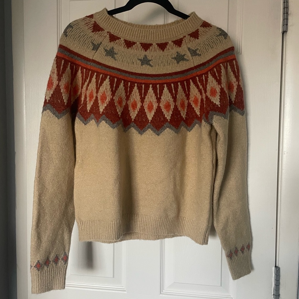 NEVER WORN Sky & Sparrow Tan Holiday Sweater Size S